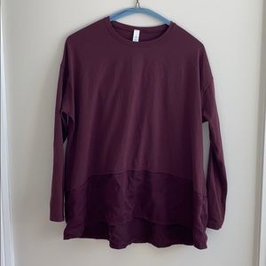 Lululemon Long sleeve maroon top